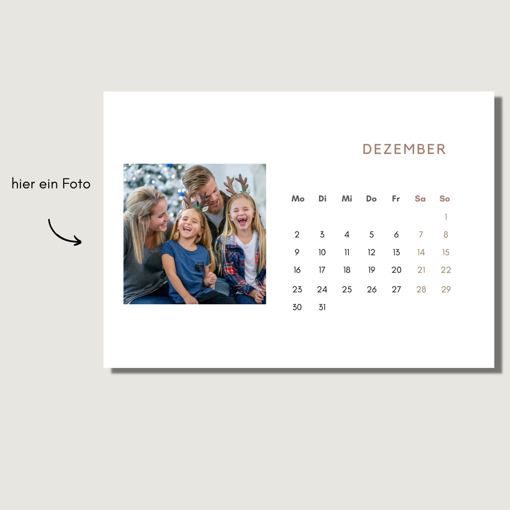 Kalender 2026 zum selbst gestalten mit Holzaufsteller - der hospiz verlag