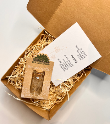 Geschenkbox Wunscherfüller (mittel) – Ein Funken Hoffnung und Dankbarkeit